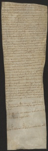 195 C.22.CXCVr, Donazione fatta da Domenica da Bazovara e da Giovanni e Bonissima sua moglie, a favore di Eriberto vescovo, Modena, 1075, mar. 14