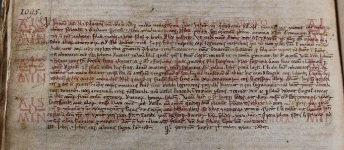 221 O.III.27, c.CXIIv,Il Capitolo concede ad Andrea di Giovanni de’ Borelli unum mansum  di terra lavorativa e boschiva di ragione della fabbrica di San Gemianiano, 1095