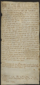 20 D.4.XIXr, Investitura fatta da Dodone vescovo a favore di Andrea e Girardo da San Giovanni de Muriana, Modena, 1108, giu.