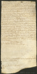 188 E.8.CLXVIIr, Investitura spedita da Enrico vescovo a Rigezo, Ottaviano e Milano da Vignola, Modena, 1157, set. 20