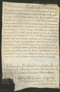 161 E.3.CXLIIr, Acquisto fatto a favore della chiesa di S. Maria di Rastignolo, Livizzano, 1154, feb. 16