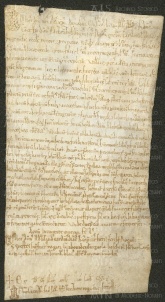 179 E.6.CLVIIIr, Altro originale dell'investitura spedita da Ildeprando caridnale a Pietro, Modena, 1156, nov. 1