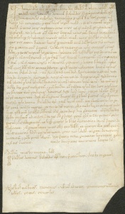 130 D.24.CXIXr, Investitura fatta da Ribaldo vescovo a favore di Enrico da San Venanzio, Modena, 1143, mar. 27
