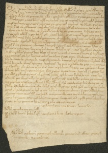 131 D.24.CXXr, Investitura fatta da Ribaldo vescovo a favore di Giovanni e Gandolfo da Polinago, Modena, 1143, giu. 17
