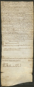 156 E.2.CXLr, Investitura fatta dal Capitolo a favore di Pietro Bono e di Giovanni Araldi, Modena, 1149, dic. 31
