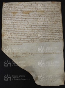 1 B.5.Ir, Investitura fatta da Giovanni vescovo a favore di Geraldo e di Azzo e Conrado suoi figli, Modena, 1001