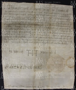 23 A.14.XXIIIr, Privilegio di Ottogne Magno col quale dona alla chiesa di Modena tutto il distretto del castello di CIttanova, Aqualonga e altri beni, Ferrara, 970, mar. 22