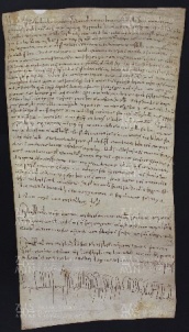 25 B.9.XXVr, Acquisto fatto da Giovanni da Bazzano di una terra vendutagli da Martino e da Tenza sua moglie, Rastillioro, 1019, mag. 7