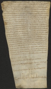 108 C.5.CVIIIr, Donazione fatta da Martino prete da Bazovara e da Assemberto da Montebaranzone alla Chiesa di Modena, Modena, 1037, apr. 25